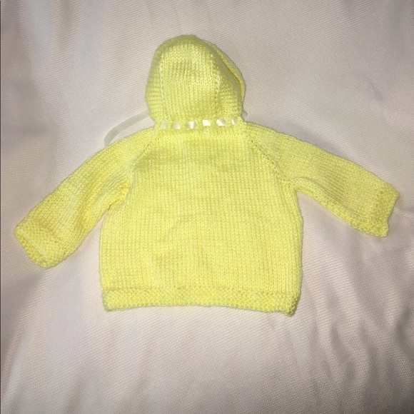 Handmade hooded baby sweater Brand new! - Picture 2 of 3